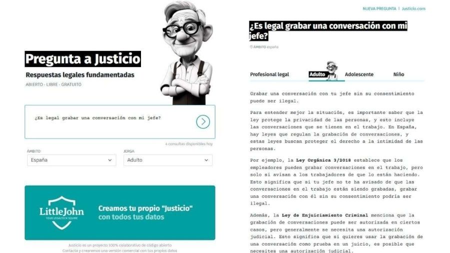 Crean un ChatGPT capaz de responder a cualquier duda sobre temas legales  es gratis y funciona las 24 horas